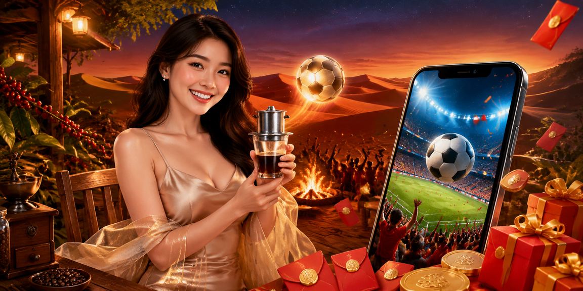 Phong bì đỏ may mắn và cà phê buổi sáng tại Mũi Né, gợi nhớ văn hóa thưởng Tết Việt Nam