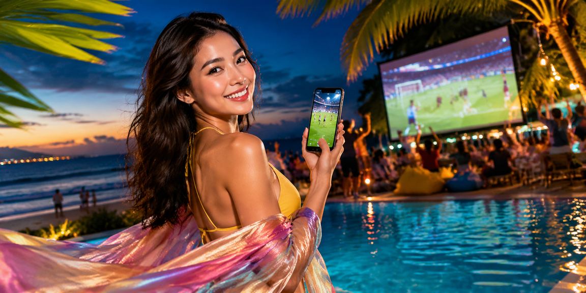 Bãi biển Vũng Tàu, nơi người dùng theo dõi kèo bóng đá trực tuyến trên điện thoại